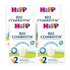 HiPP 2 Organic Combiotik (4 x 600g), lapte de continuare după 6 luni, cu amidon, culturi naturale de acid lactic, GOS, Omega-3 (DHA, ALA), de cea mai bună calitate organică
