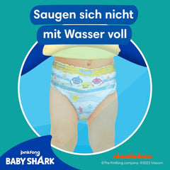 Scutece Pampers mărimea 5-6, Splashers Baby Shark Limited Edition, 10 bucăți, scutece de înot de unică folosință, pentru protecție sigură în apă