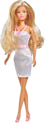 Simba 105733092 - Steffi Love Fashion Deluxe, păpușă în rochie de seară, cu opt rochii suplimentare și accesorii asortate, 23 de piese, 29 cm, vârste 3+