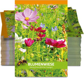 FLORTUS Pajiște cu flori sălbatice pentru cadouri de petrecere (100 bucăți) | Amestec de semințe de flori pentru albine și insecte ca cadouri de mulțumire și cadouri promoționale