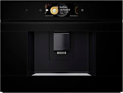 Bosch CTL7181B0, Espressor automat încorporat inteligent Seria 8, 45,5 x 59,4 cm, Ecran tactil TFT, Râșniță cu acționare ceramică foarte silențioasă, Funcție de autocurățare AutoMilk Clean, Rezervor de apă de 2,4 l, Negru