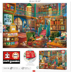 Educa - Puzzle de 1000 de piese pentru adulti | Biblioteca. Dimensiuni: 68 X 48 cm. Include lipiciul de puzzle Fixpuzzle. Pentru 14 ani (19925) Puzzle Naty Shop