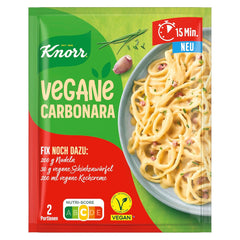 Knorr Fix Vegane Carbonara für eine leckere vegane Pasta ohne geschmacksverstärkende Zusatzstoffe 2 Portionen