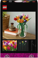 LEGO Botanicals Tulpenstrauß - Set mit Kunstblumen für Erwachsene - mit 14 künstlichen Tulpen in 5 Farben als DIY Deko - Geschenkidee zum Muttertag - 11501