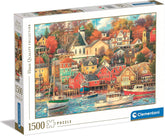 Clementoni - 31685 Collection Puzzle - Good Times Harbor - Puzzle 1500 piese de la 14 ani, puzzle pentru adulti cu obiecte ascunse, joc de indemanare pentru intreaga familie, mediu Puzzle Naty Shop Titlu implicit