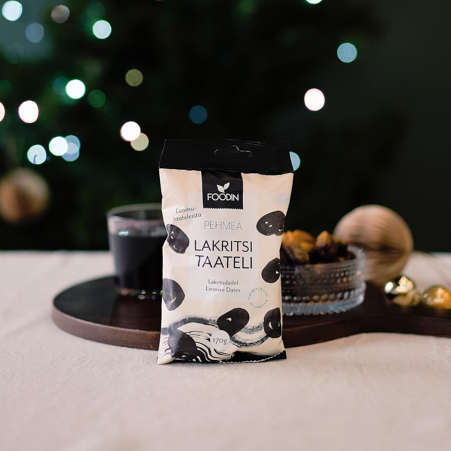 Foodin date Tratamente vegane, fără gluten, moi, dulci și sănătoase Fructe uscate cu pudră de lemn dulce pentru gustări, coacere și multe altele - Fabricat în Vaajakoski (3x170g) Produse deshidratate Naty Shop