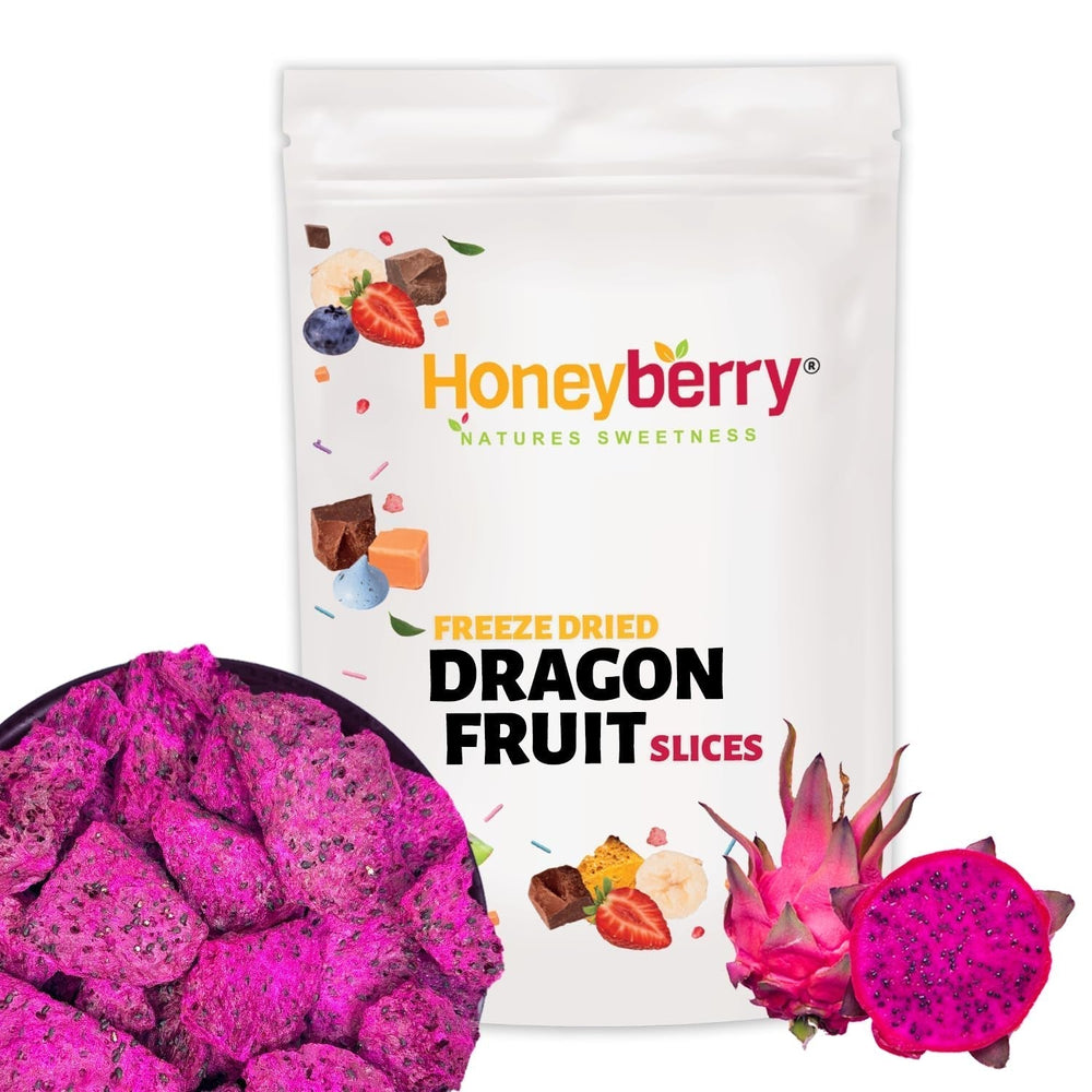 Fructe dragon liofilizate 50g - Fructe dragon liofilizate - Fructe uscate liofilizate - Fructe dragon uscate în felii pentru coacere, decorare, gustări, muesli, deserturi Produse deshidratate Magazinul meu 50G