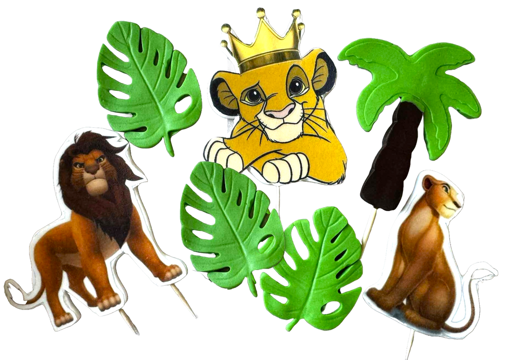 Set decoratiuni comestibile, Regele Leu Decoratiuni din Pasta de Zahar Nati Shop