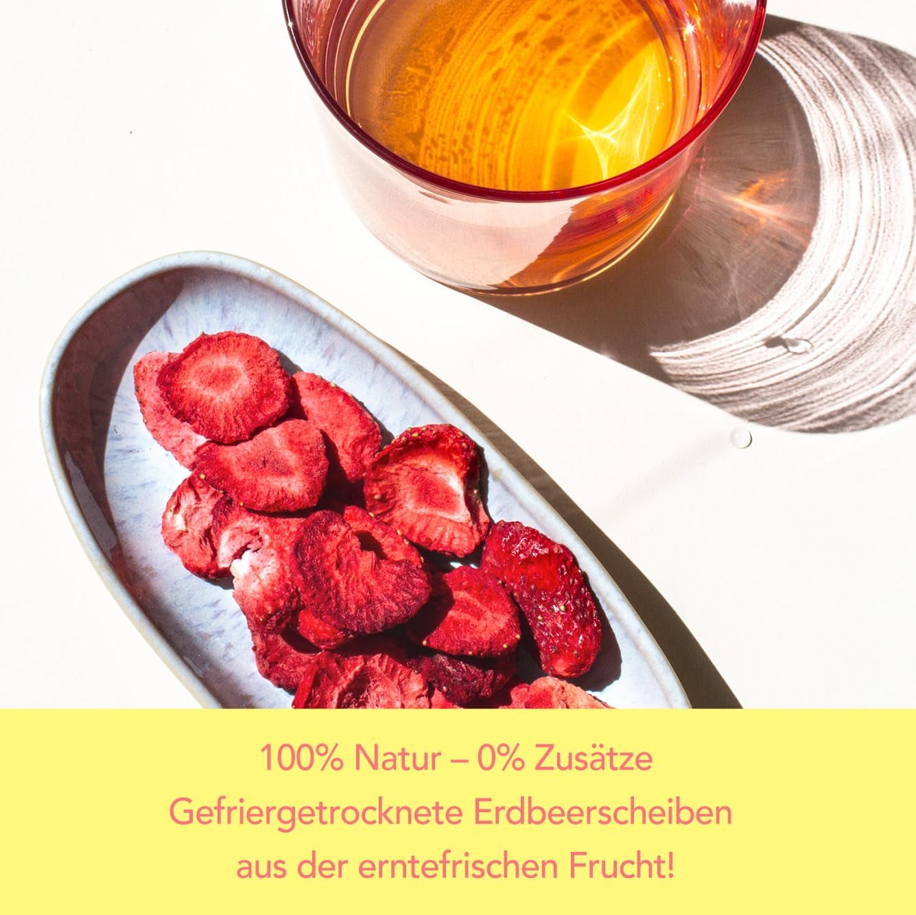 Mono chipsuri liofilizate - 300g chipsuri de căpșuni din căpșuni 100% naturale - fructe tropicale uscate - fructe uscate de căpșuni - gustare pentru muesli și deserturi - chipsuri de căpșuni Produse deshidratate Naty Shop