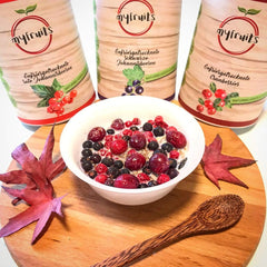 myfruits coacăze negre, fructe liofilizate, 100g, fără aditivi, 100% coacăze negre, fructe liofilizate și uscate pentru muesli sau porridge... Produse deshidratate Naty Shop