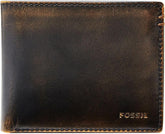 Portofel bifold din piele Fossil Wade pentru bărbați 11,43 cm L x 1,905 cm l x 8,89 cm H Portofel Barbati Naty Shop Negru