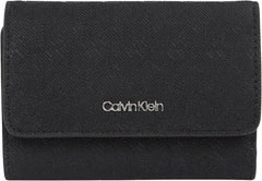 Portofel de damă Calvin Klein Must Small Trifold Mono Klein, negru (Black Mono), mărime unică Portofel Femei Naty Shop Titlu implicit