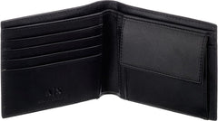 Portofel pentru bărbați Armani Exchange Essential, simplu, cu logo imprimat, negru Portofel Barbati Naty Shop
