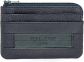 Portofele și portmonee Pepe Jeans Checkbox din piele de vacă, negru, maro, albastru și gri Portofel Barbati Naty Shop Albastru Poșeta