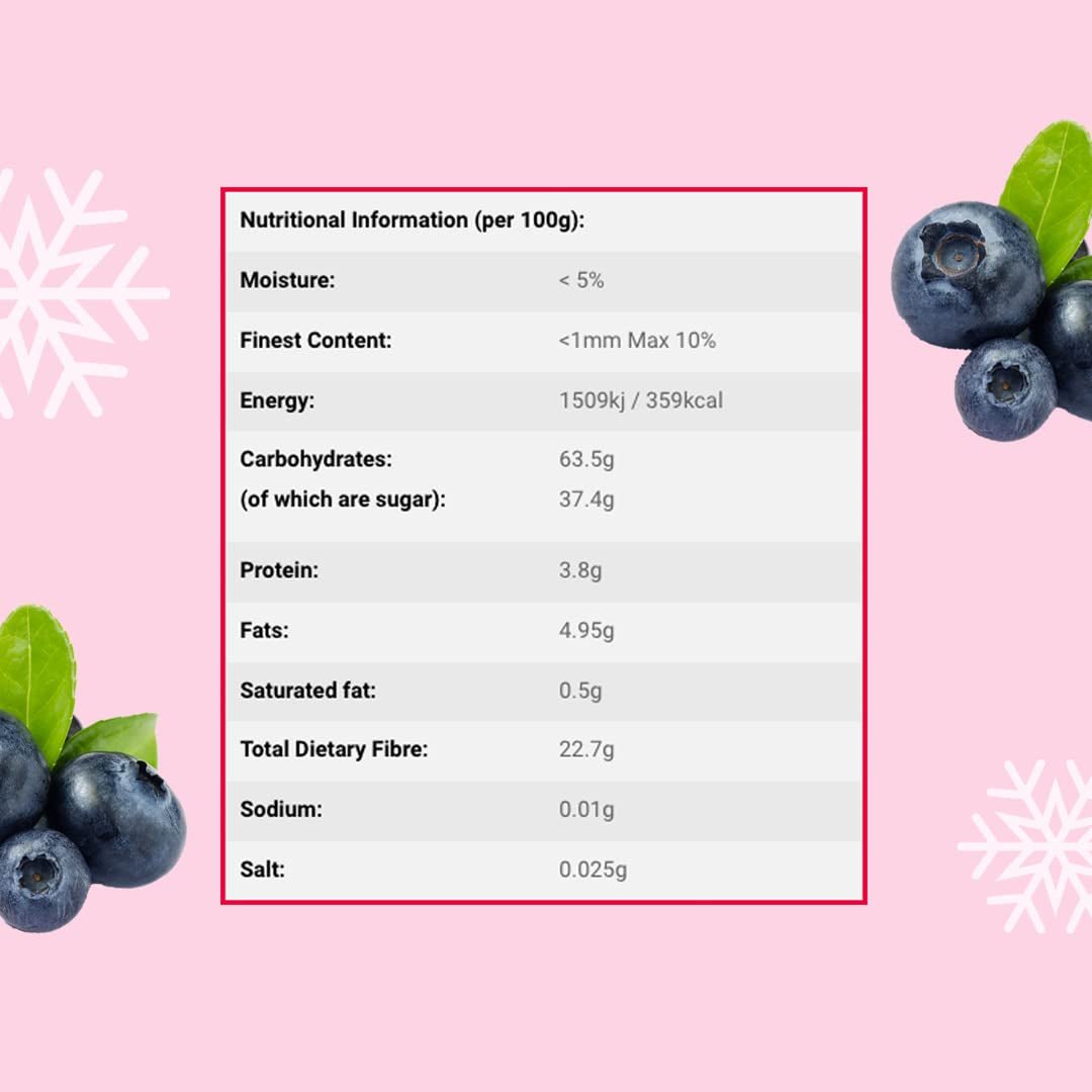 Pulbere de afine sălbatice liofilizate 100g - Pulbere de fructe liofilizate - Pulbere de afine liofilizate pentru coacere, smoothie și muesli - Pulbere naturală de afine fără aditivi Produse deshidratate Magazinul meu