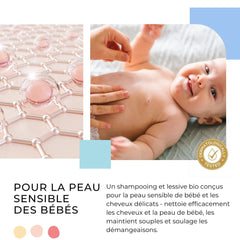 Șampon și gel de curățare 2 în 1 Daily Gentle Baby Shampoo & Cleansing Gel - vegan și organic - cu 98% ingrediente naturale - Șampon fără lacrimi pentru copii și bebeluși - 300 ml Copii - Baie si Skincare Naty Shop