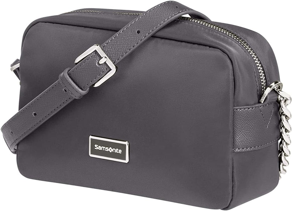 Samsonite Women's Karissa 2.0 - Geantă de umăr Geantă Messenger (pachet de 1) Genti Femei Naty Shop Gri (Eco gri închis) Xs (21 Cm)
