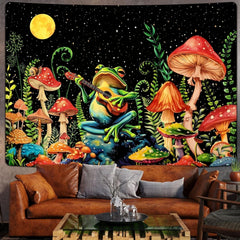 Tapiserie alishomtll broasca ciuperca luna stele colorat Casa - Accesorii si Decoratiuni Naty Shop