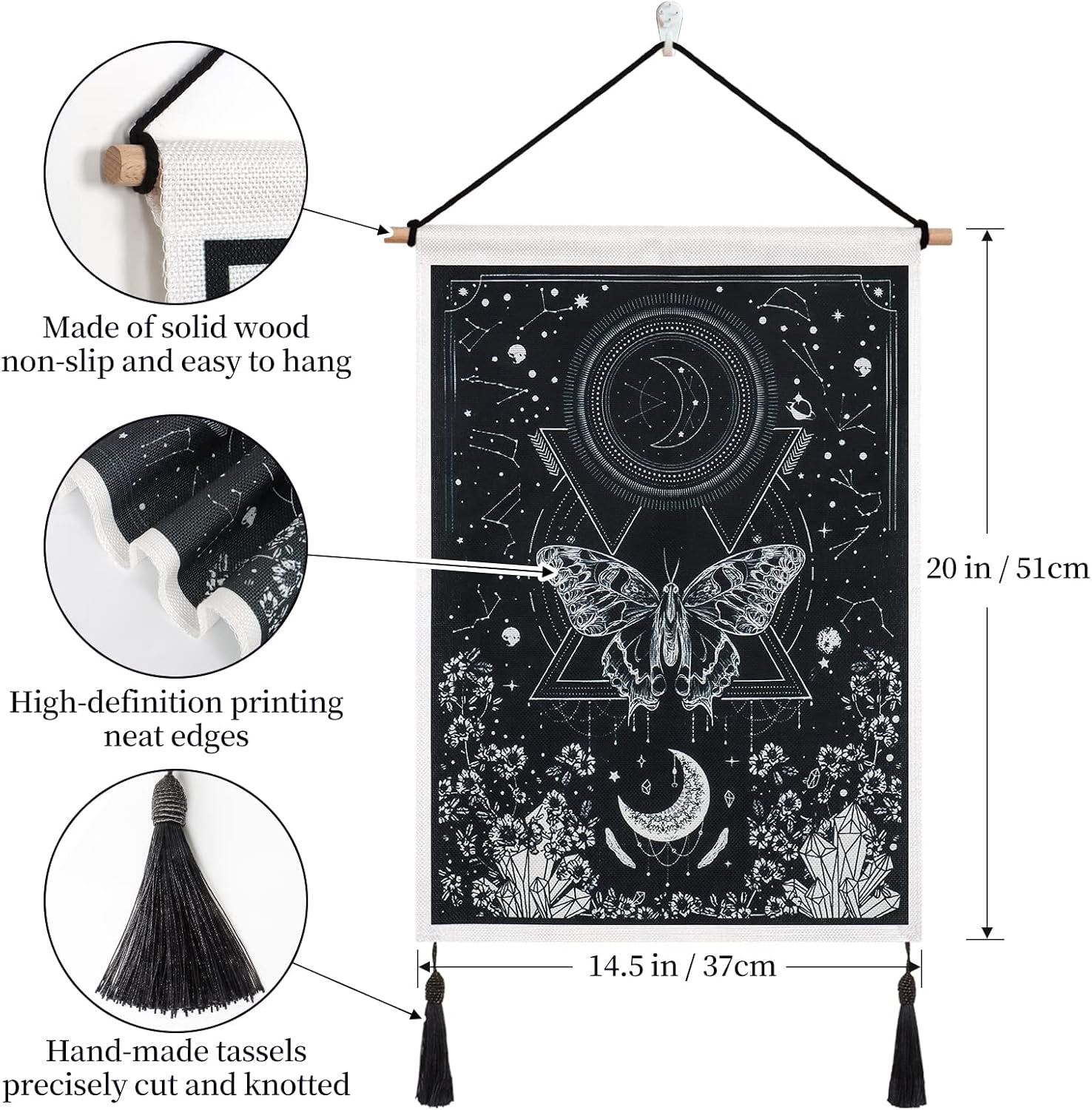 Tapiserie betylifoy bucati tapiserii mici paiete soare luna Casa - Accesorii si Decoratiuni Naty Shop