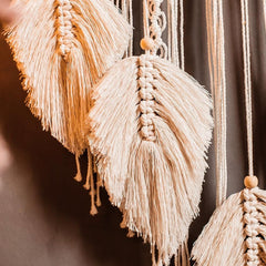 Tapiserie dreamcatcher alb mare facut manual tassel Casa - Accesorii si Decoratiuni Naty Shop