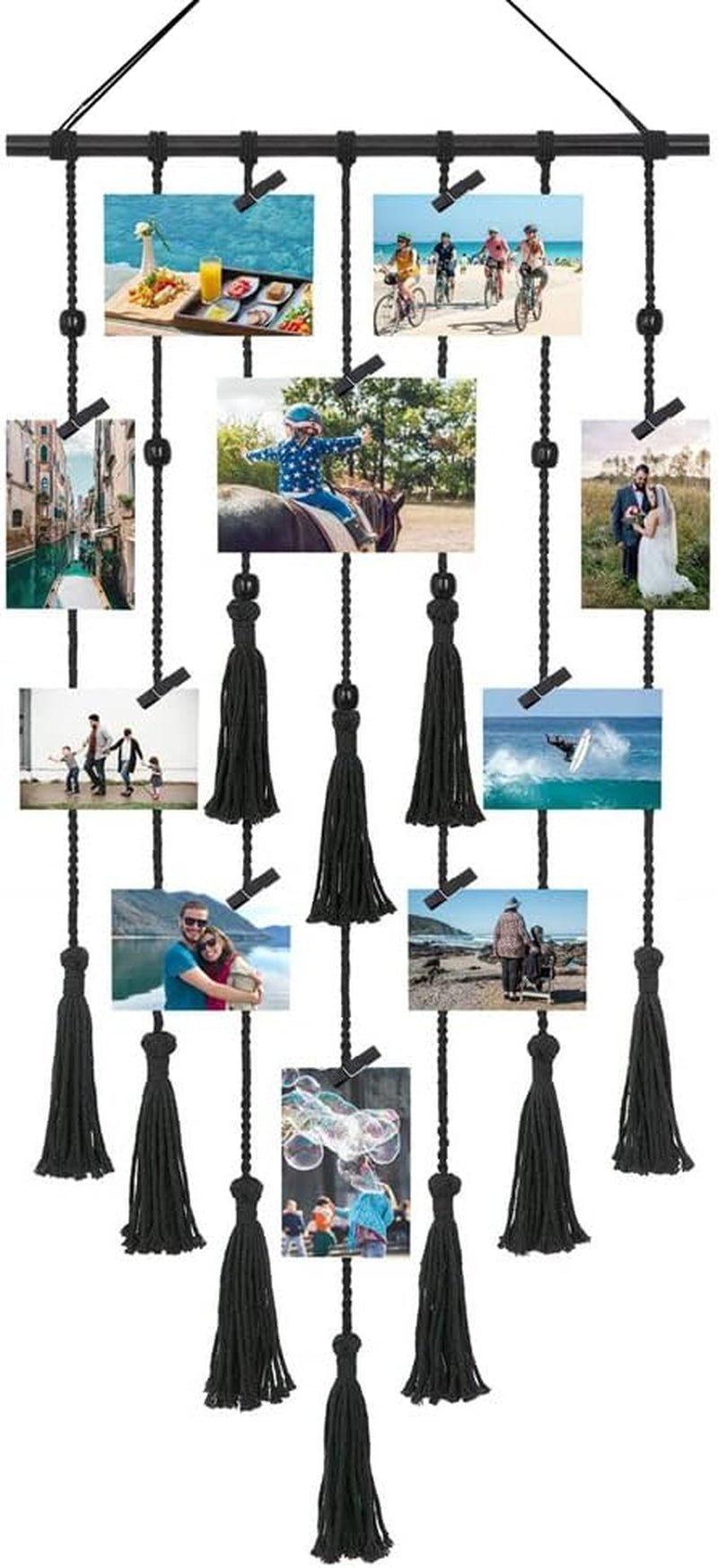 Tapiserie fotografie franghie foto cleme din lemn carlige Casa - Accesorii si Decoratiuni Naty Shop Negru