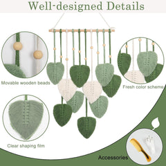Tapiserie franghie bumbac facuta manual plante decorative nunta Casa - Accesorii si Decoratiuni Naty Shop