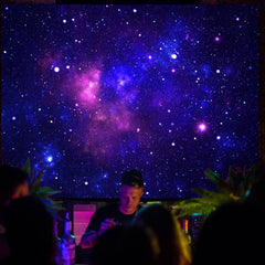 Tapiserie galaxie lumina neagra cer instelat albastru reactiv Casa - Accesorii si Decoratiuni Naty Shop