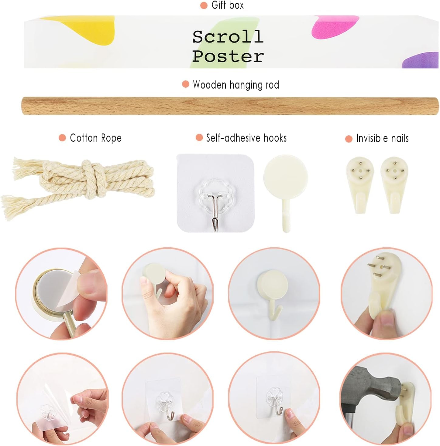 Tapiserie hanging canvas wall art pictura caractere japoneze Casa - Accesorii si Decoratiuni Naty Shop