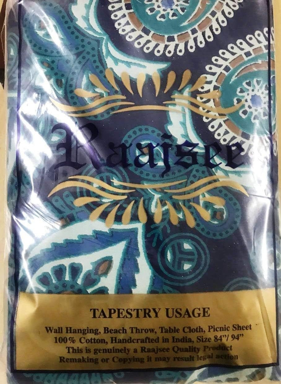 Tapiserie indian psihedelic mandala albastru turcoaz elefant Casa - Accesorii si Decoratiuni Naty Shop