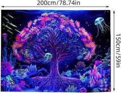 Tapiserie suaywo psychedelic fluorescent tree life camera Casa - Accesorii si Decoratiuni Naty Shop
