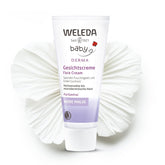 WELEDA Organic Baby Derma White Mallow Face Cream, cremă hidratantă pentru pielea foarte sensibilă și neurodermitică, cosmetice naturale pentru îngrijire intensivă și ameliorarea mâncărimii (1 x 50 ml) Copii - Baie si Skincare Naty Shop 50 Ml (1 pachet)