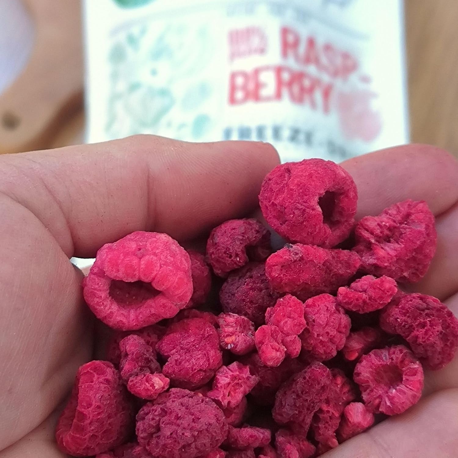 Zmeură liofilizată Bucăți rupte | XL 300g Fructe uscate Liofilizate | Zmeură uscată Fără gluten Fructe liofilizate | Fructe liofilizate | Zmeură liofilizată Produse deshidratate Naty Shop