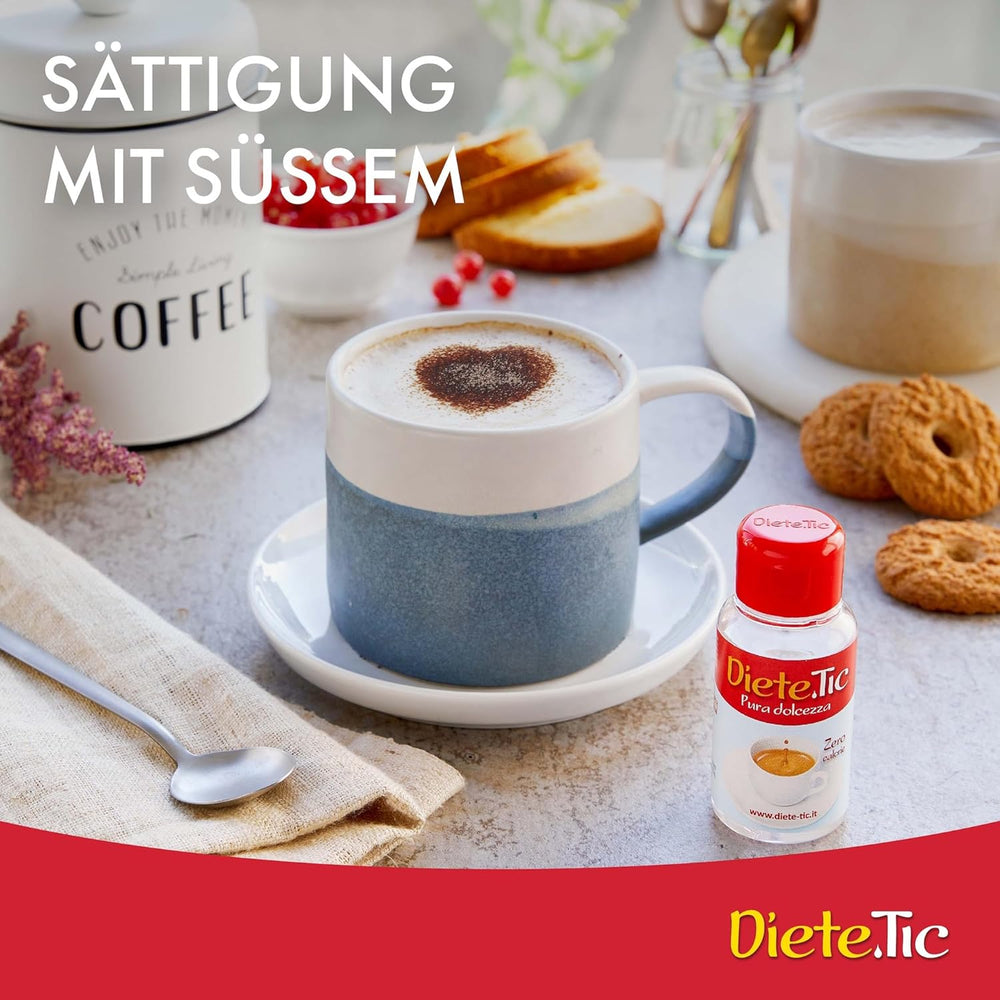 Îndulcitor lichid fără calorii, spray de dimensiuni 3 x 50 ml (1 picătură MAXI = 1 linguriță de zahăr), fără gluten, fără conservanți și aspartam, ideal pentru deserturi, băuturi și iaurt