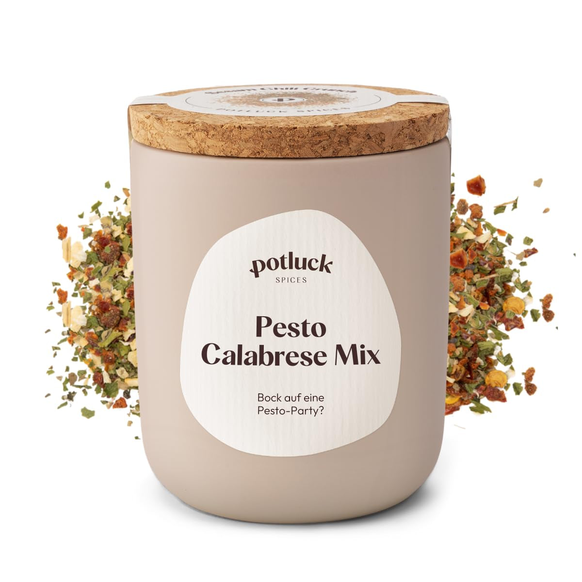 Potluck | Pasta e Pizza Kräuter | Gewürzzubereitung im Keramiktopf | 40g | Vegan, glutenfrei und mit natürlichen Inhaltsstoffen