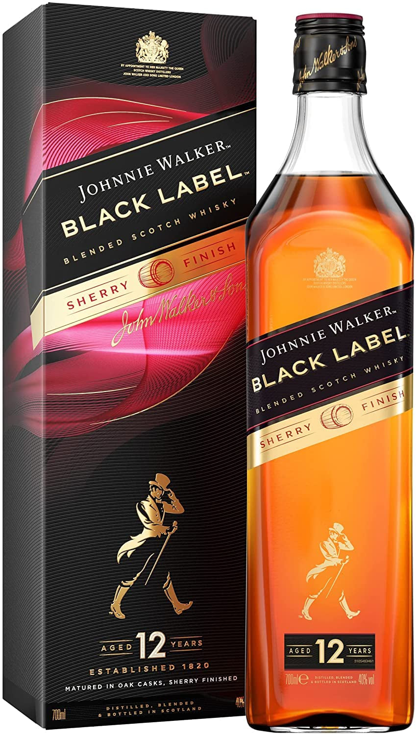 Bile de ciocolată LINDOR cu alune, pungă de 1 kg + butoi Johnnie Walker Sherry 0,7 litri