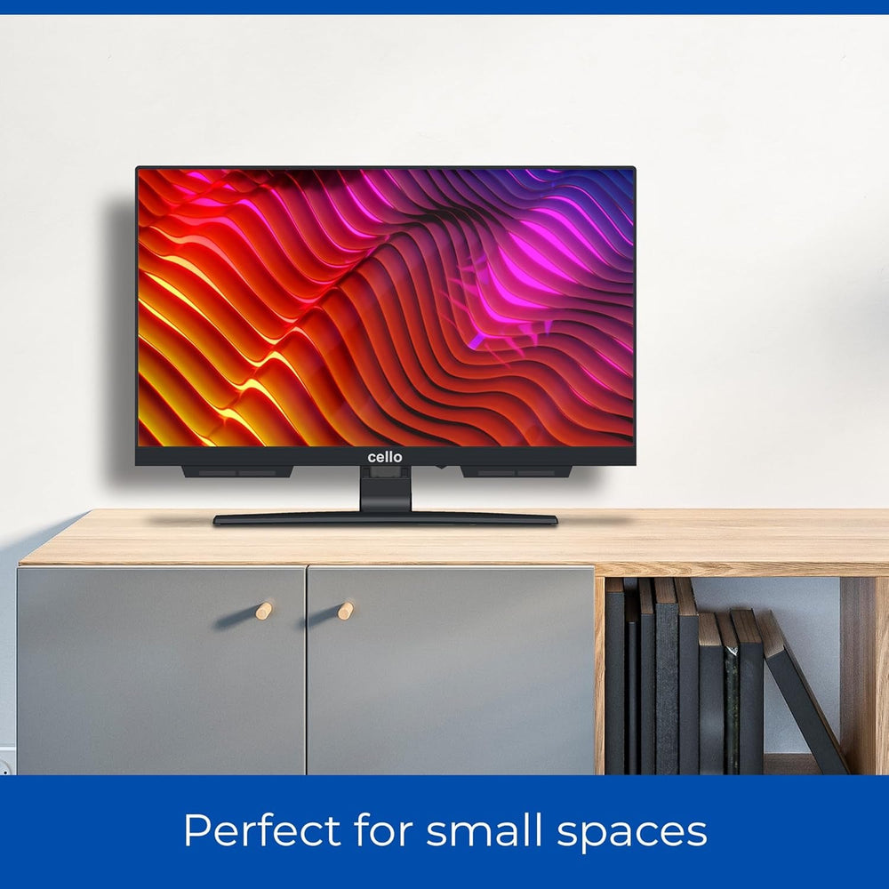 Televizor LED Cello C1924SH de 19 inch cu recepție DVB-T și satelit, configurare ușoară, funcționare de la rețea, 230V, non-inteligent, înregistrare USB a programelor TV în direct, sunet perfect, ideal pentru camere mici