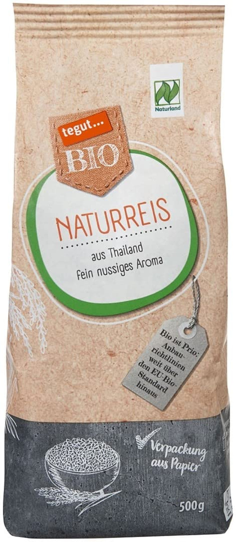 tegut... Orez brun organic, 1 x 500 g