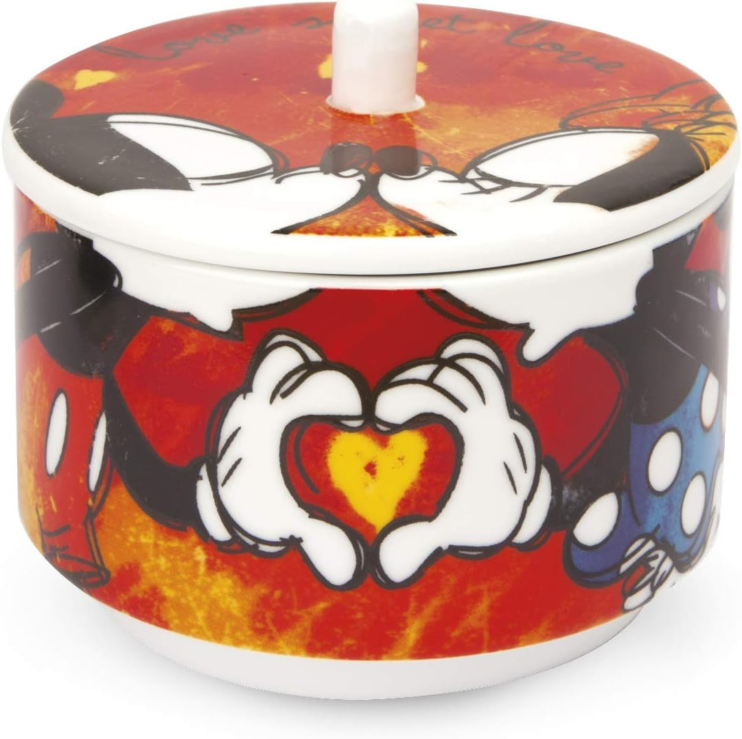 Zahărniță Egan, model Mickey Sweet Love, porțelan, roșu PWM41/S