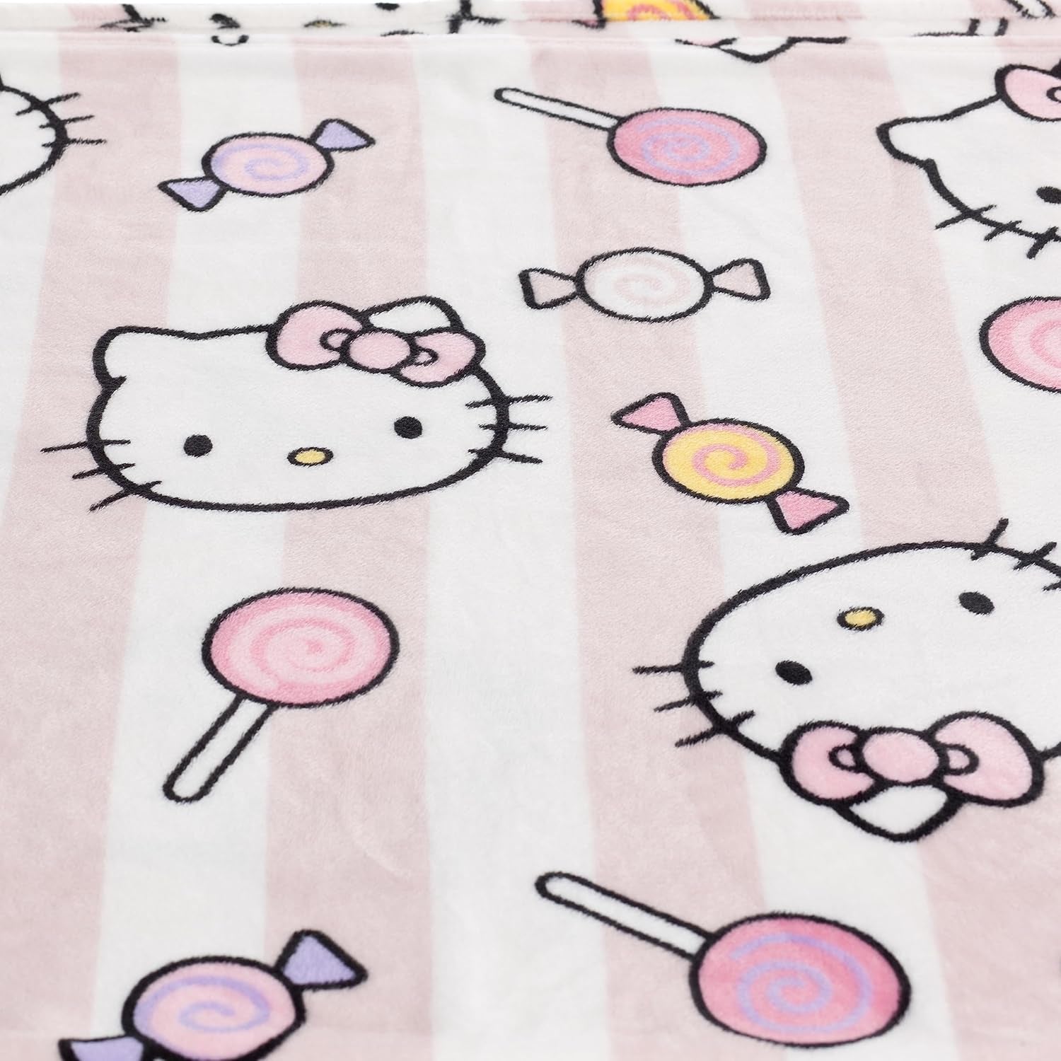 Cuvertură de pat Hello Kitty, roz, pătură moale 130X170Cm, cuvertură de pat din microfibră cuvertură de pat sau cuvertură de pat canapea. Calitate cu certificat Oekotex, Sanrio Paturi si Cuverturi Besuche den Kanguru-Store