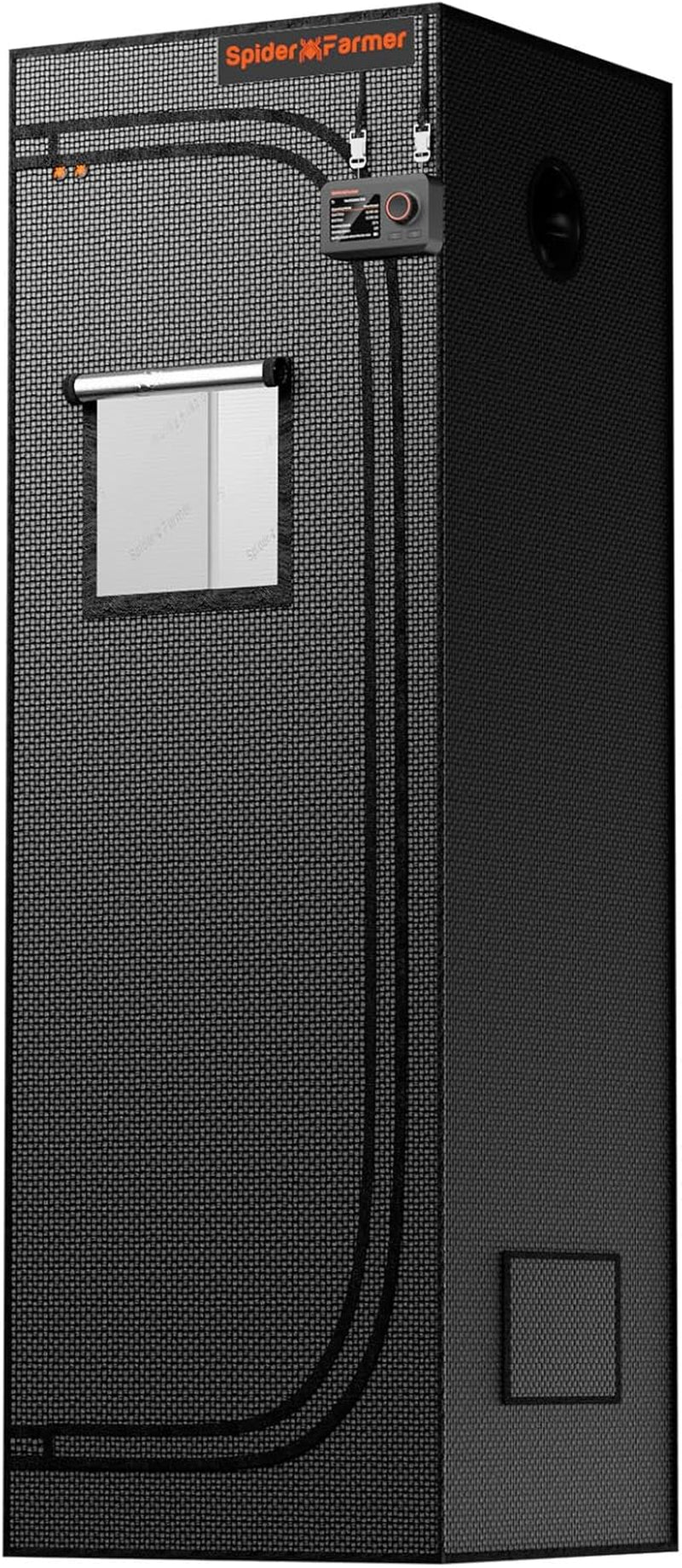 Cort de creștere Spider Farmer Pro 70x140x200 cm, cu ușă rulantă, fereastră de observare, panou de podea detașabil, material textil Mylar 2000D, pentru cultivare hidroponică în interior cu SF4000, G4500, SE4500