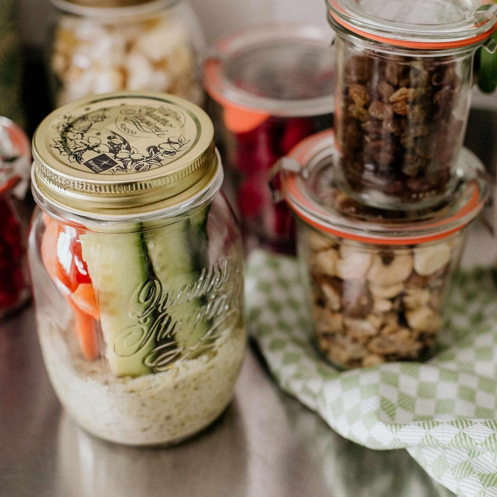 Bormioli QUATTRO STAGIONI borcan de depozitare 1 litru (pachet de 2) Cutii depozitare alimente Naty Shop