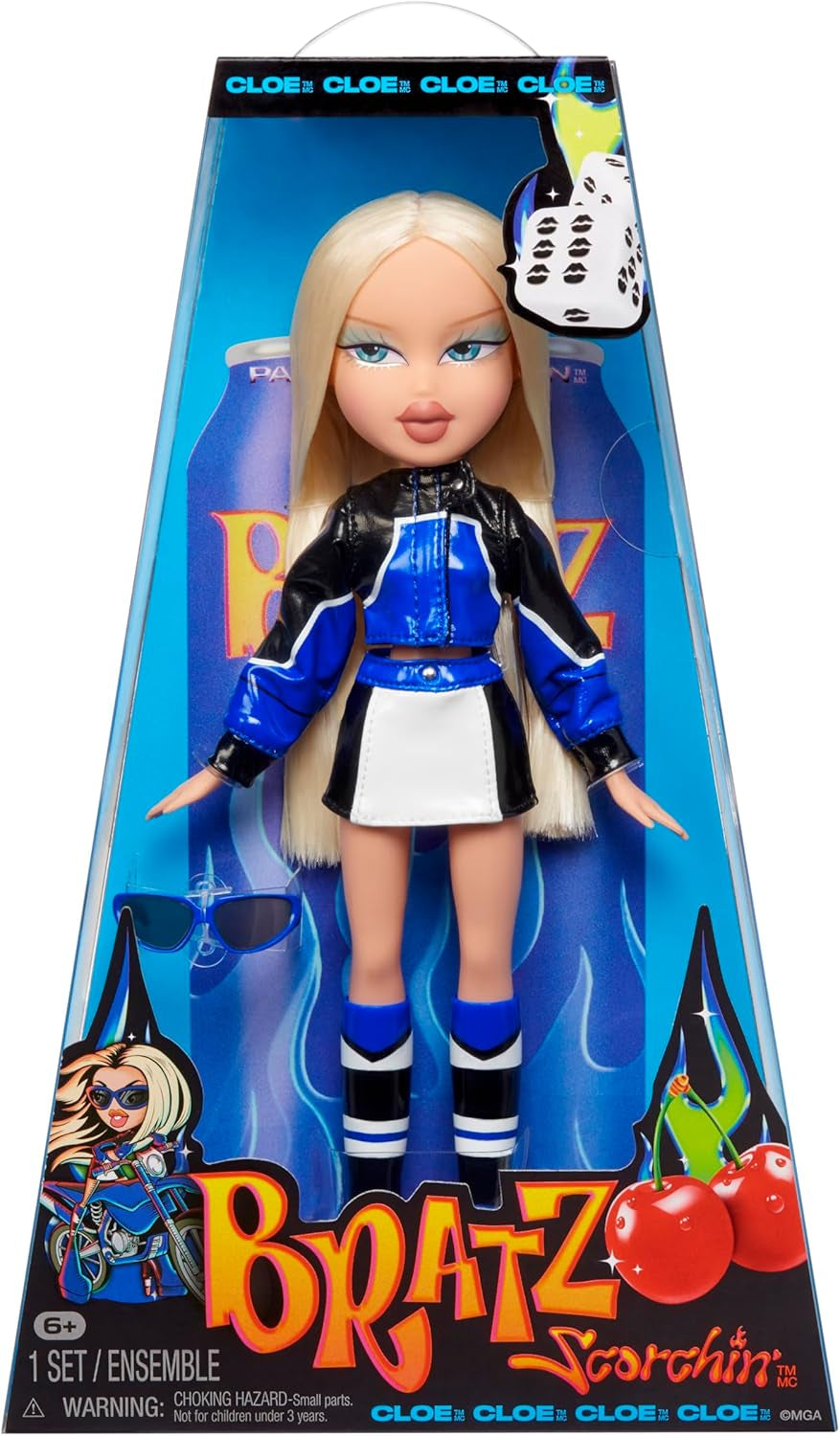 Bratz Scorchin' Sasha - Enthält 1 Modepuppe mit Outfit und Zubehör, Motorsport-Inspirierte Puppen, Niedliches Spielzeug für Mädchen
