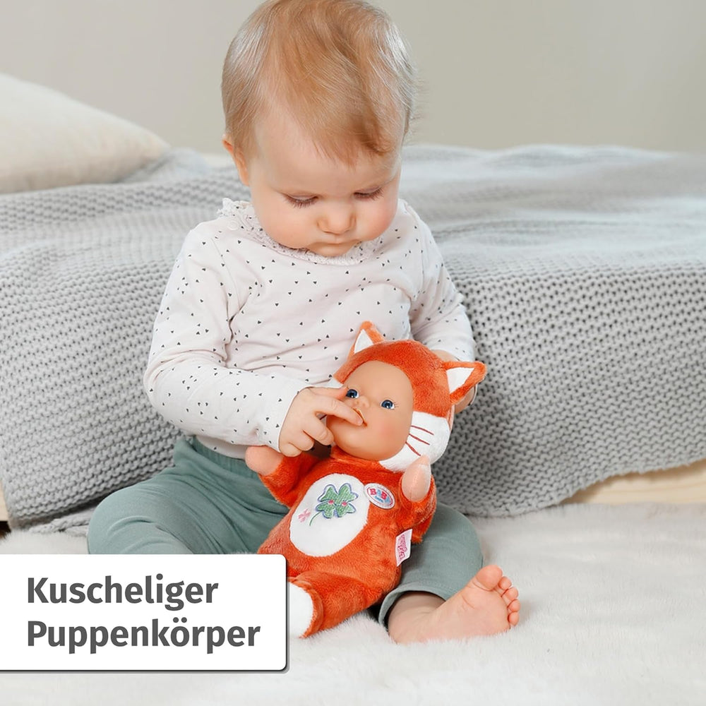 BABY Born for Babies Fuchs 26cm, weiche 26 cm Puppe mit Öhrchen und Fingertaschen, für Neugeborene, 836606 Zapf Creation