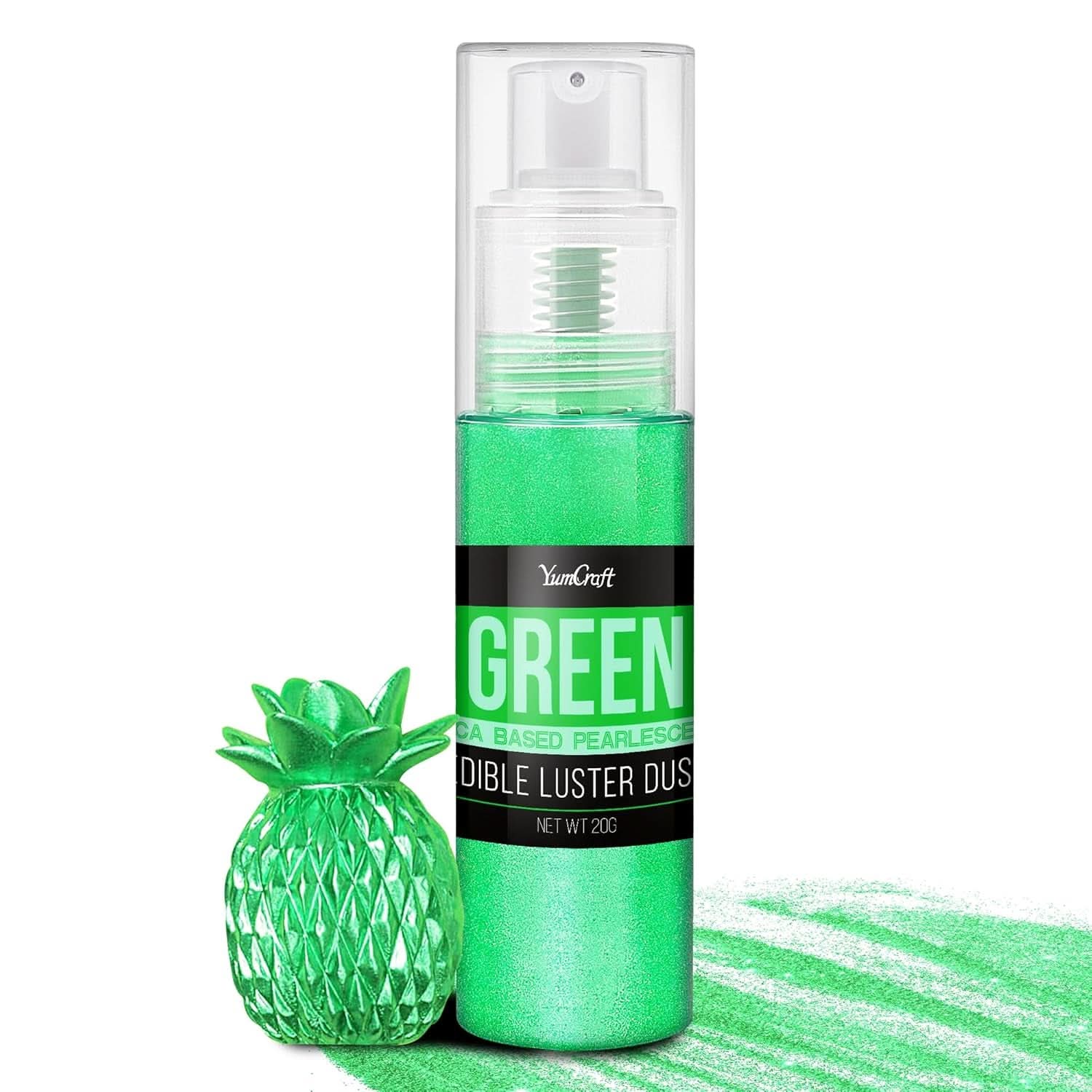 Spray glitter comestibil, 20 grame Naty Shop Verde