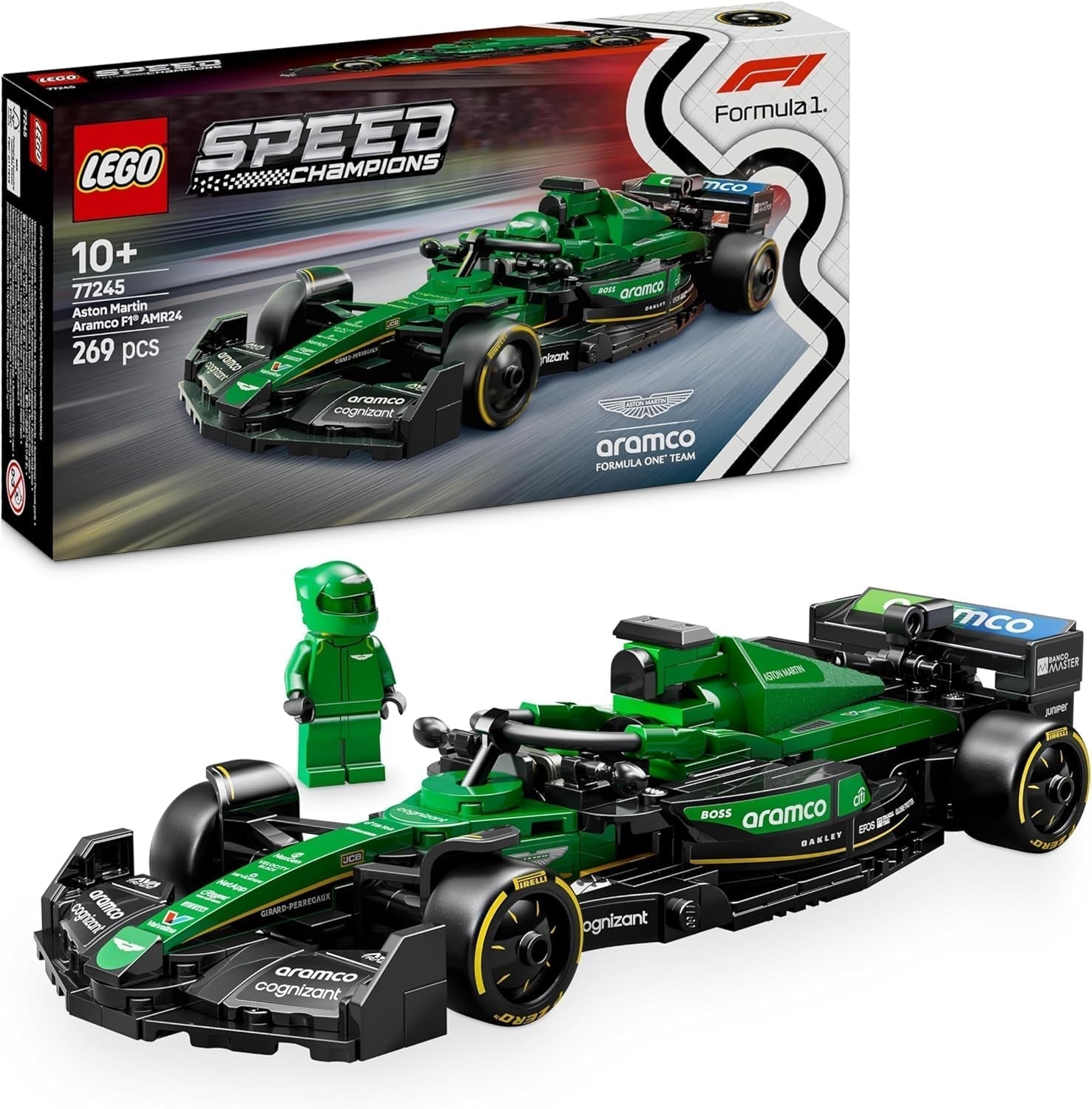 LEGO Speed Champions Mercedes-Amg F1 W15 Race Car - Jucărie cu minifigurină Formula 1 - Model de mașină de colecționat și construit - Cadou pentru băieți și fete 10+ sau fani adulți 77244 Seturi de constructie Besuche den LEGO-Store Aston Martin Aramco F1 Amr24 Race Car 77245