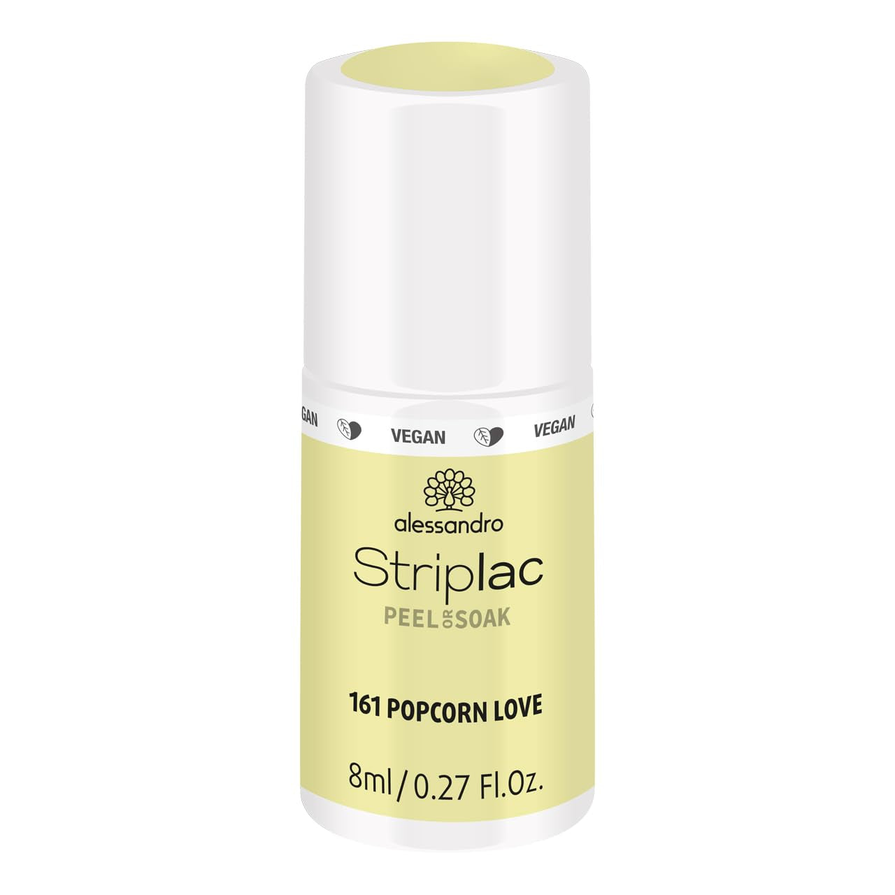 alessandro Striplac UV-Nagellack Flat White – Schonend und langanhaltend – Einfache Entfernung dank Peel-Off-Technologie – Vegan und tierversuchsfrei – 8 ml