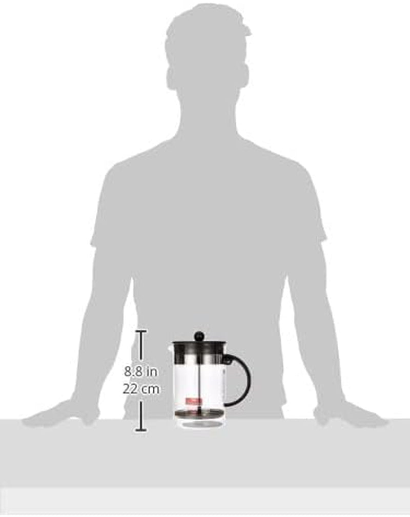 Cafetieră Bodum 1582-01 bistroNOUVEAU (sistem French Press, potrivită pentru mașina de spălat vase), 1,5 litri, neagră