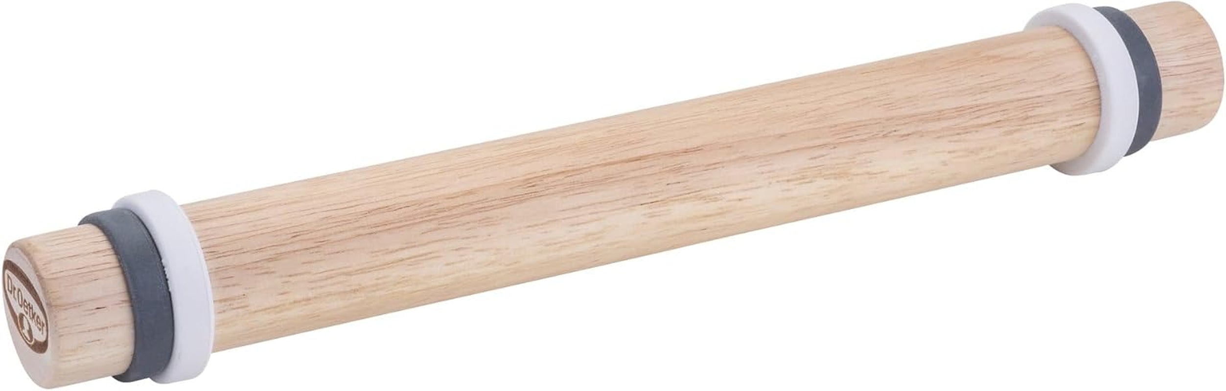 Sucitor Dr. Oetker, inclusiv inele distanțiere – Set de role de aluat de înaltă calitate, fabricate din lemn de hevea certificat FSC, cu inele de silicon detașabile pentru o întindere uniformă