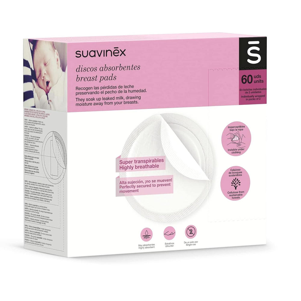 Suavinex 3182126 - Tampon de alăptat pachet de 60 Accesorii Hrana si Alaptare Bebe Naty Shop