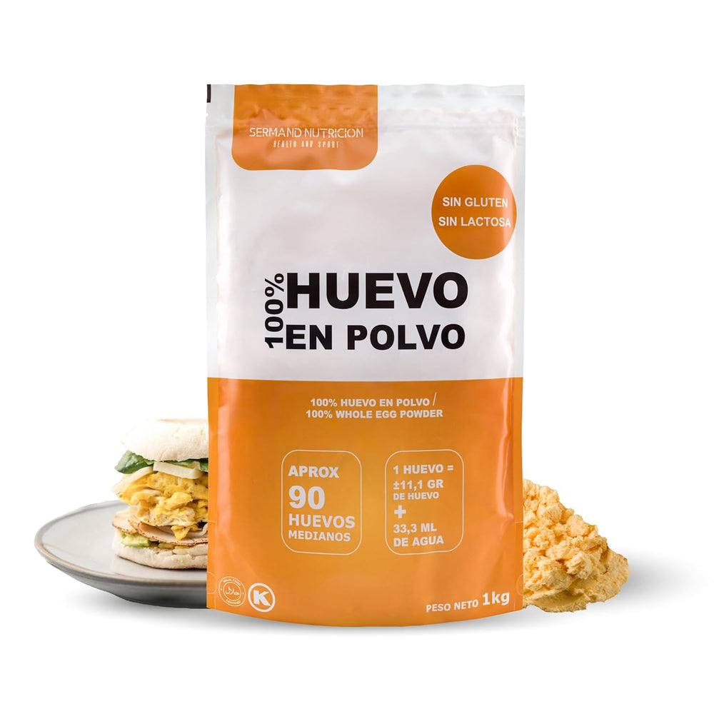 Eipulver aus Freilandeiern (1 kg) | Pasteurisiertes Vollei Pulver | Ohne Zusatzstoffe | Glutenfrei & laktosefrei | Vakuumverpackung im Zip-Beutel